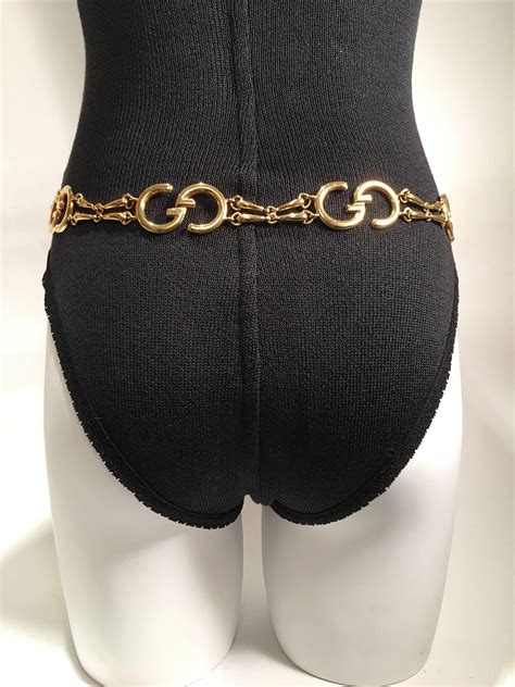 chain gucci belt|gucci vintage gold chain belt.